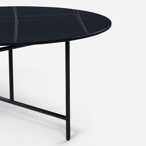 Mesa de Centro Rosen Delfi Circular 80 x 40 cm Negro-4