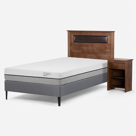 Cama Europea Pratta 1,5 Plazas Pata Acero + Muebles Ferrara-2