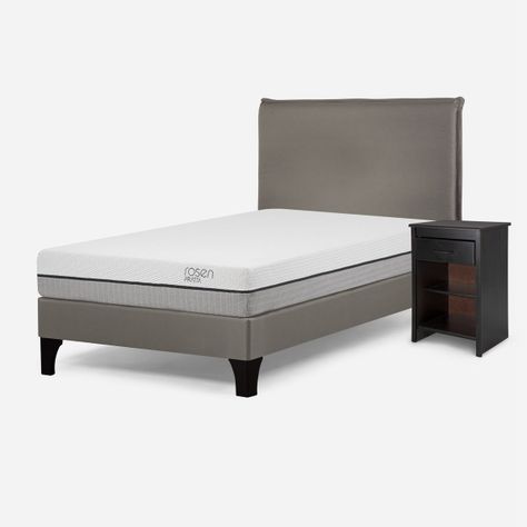 Cama Europea Pratta 1 Plaza Pata Madera + Muebles Maurice-1