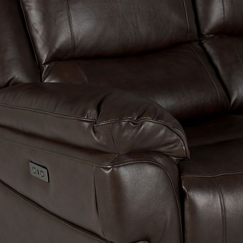 Sofá Reclinable Jeff Eléctrico 3 Cuerpos Cuero Chestnut-5