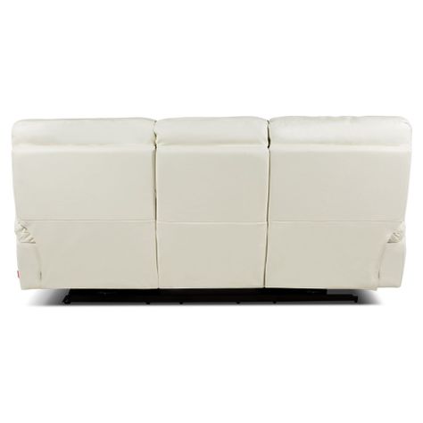 Rosen Sofá Reclinable Poch Cuero 3 Cuerpos Blanco-7