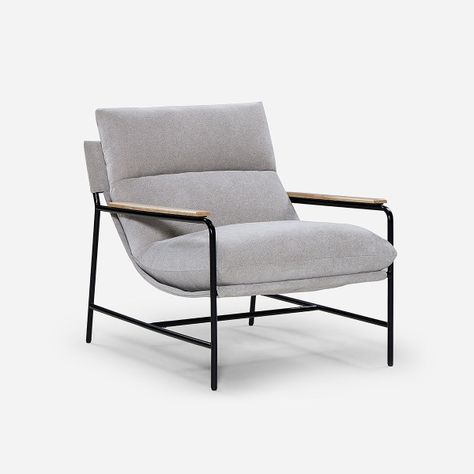 Poltrona Rosen Ellon Tela Gris-0
