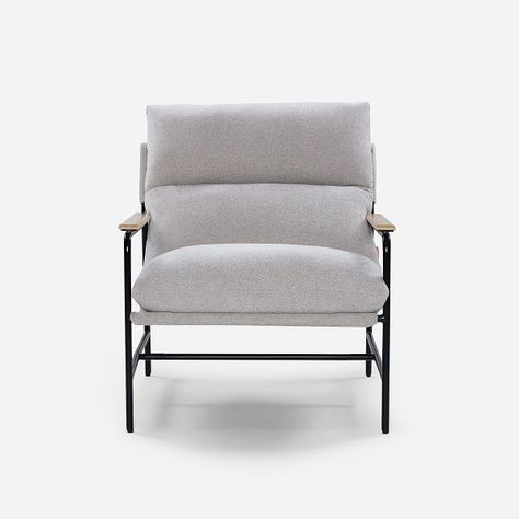 Poltrona Rosen Ellon Tela Gris-1
