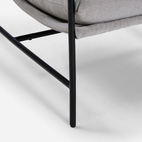 Poltrona Rosen Ellon Tela Gris-4