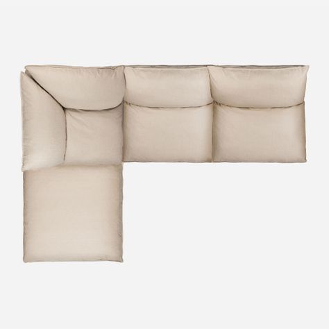 Sofá Seccional Rosen Shanklin 4 Piezas Izquierdo Tela Beige-3