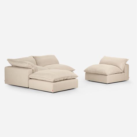 Sofá Seccional Rosen Shanklin 4 Piezas Izquierdo Tela Beige-5