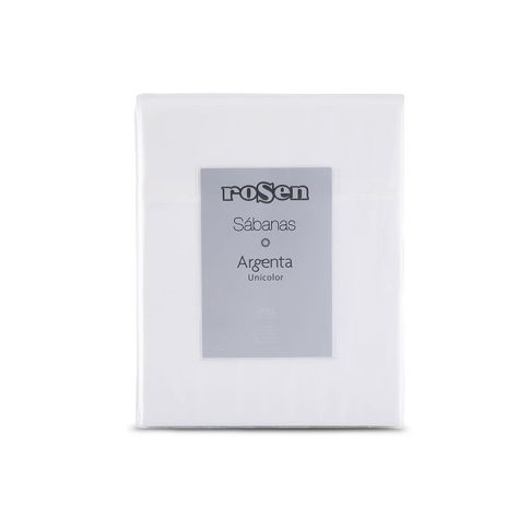 Sábana Rosen 200 Hilos Algodón Lisa Blanca 1 Plaza-0