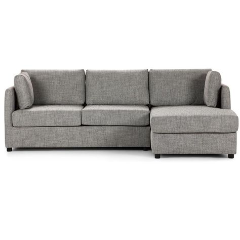 Sofá Seccional Cama Rosen Derecho Noah Tela Gris-1