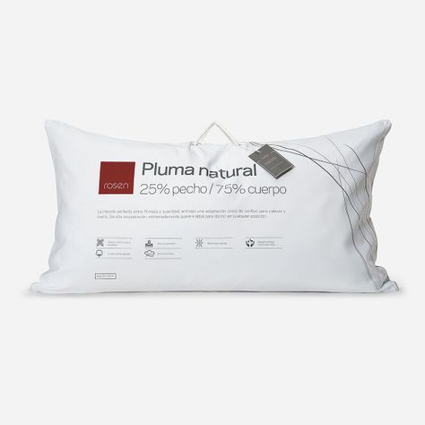 Almohada Rosen Pluma Natural 25% S/Fuelle 50x90 cm King-0