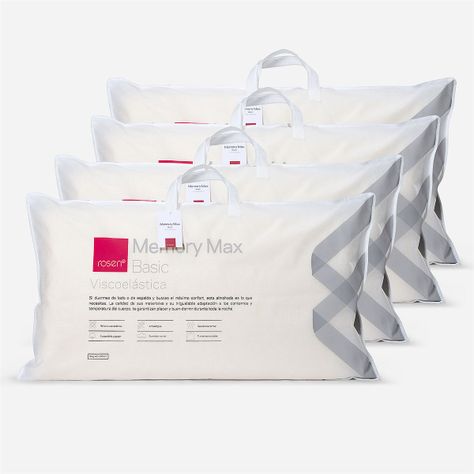 Set 4 Almohadas Rosen Memory Max Basic King 42x80cm-0