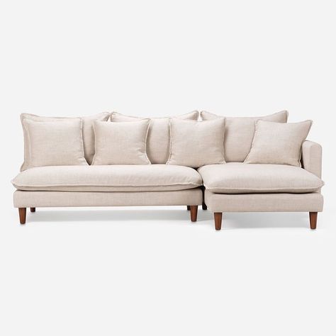 Sofá Seccional Rosen Dunster Derecho Tela Beige-0