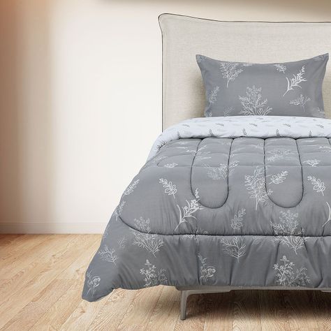 Plumón Reversible Soft Touch Astrid Gris/Blanco 1,5 Plazas-2
