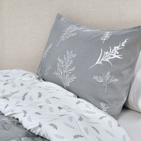 Plumón Reversible Soft Touch Astrid Gris/Blanco 1,5 Plazas-3
