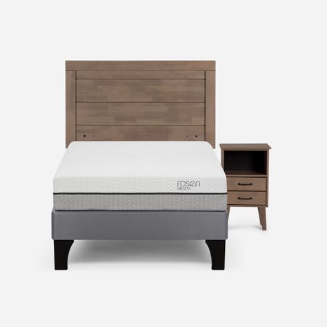 Cama Europea Pratta 1,5 Plazas Pata Madera + Muebles Sicilia-0