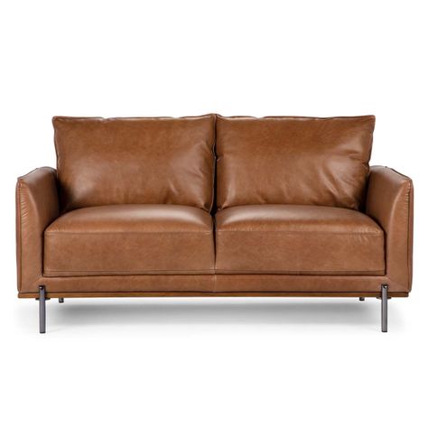Sofá Rosen Westwood 2 Cuerpos Cuero Camel-0