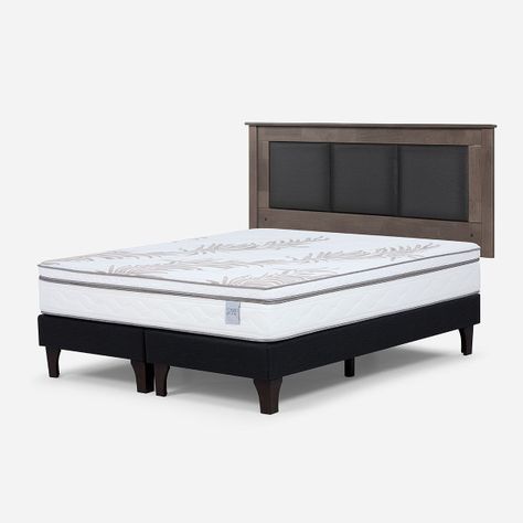 Cama Europea Neo Plus King 180x200 cm + Respaldo Rachel-2