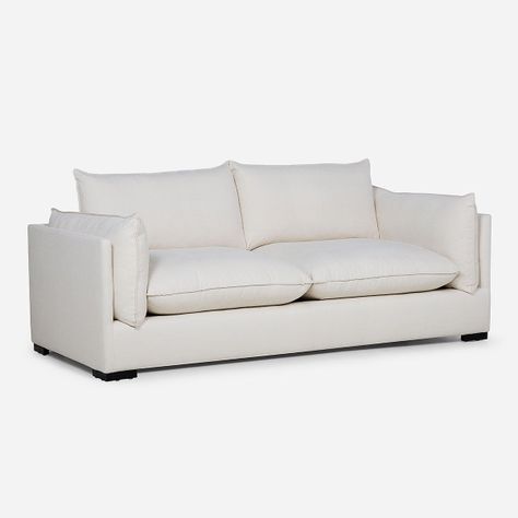 Sofá Rosen Warden 3,5 Cuerpos Tela Blanco-0