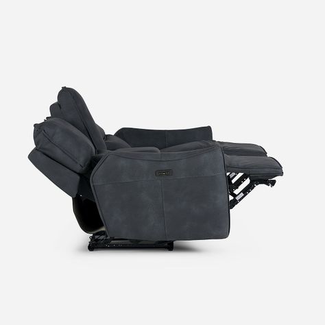 Sofá Reclinable Matt Eléctrico 2 Cuerpos Tela Grafito-6