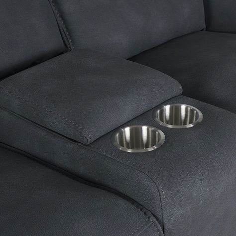 Sofá Reclinable Matt Eléctrico 2 Cuerpos Tela Grafito-8