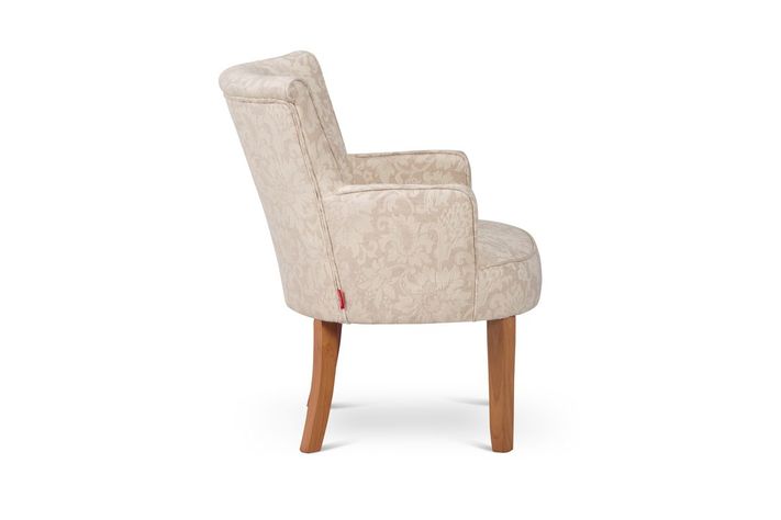 Set 2 Poltronas Rosen Emily Tela Flor Beige-3