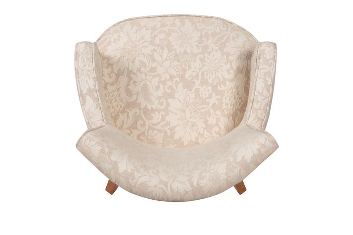Set 2 Poltronas Rosen Emily Tela Flor Beige-5