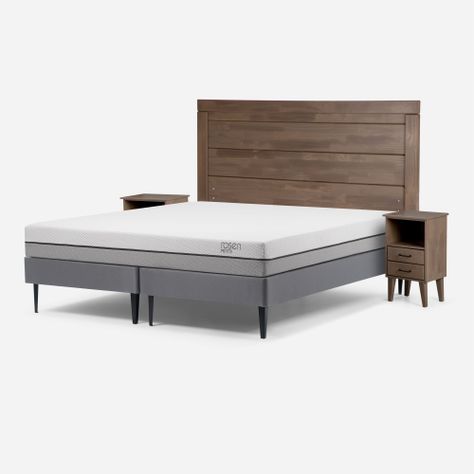 Cama Rosen Pratta 2 Plazas+Muebles Sicilia y Cómoda Harland-1
