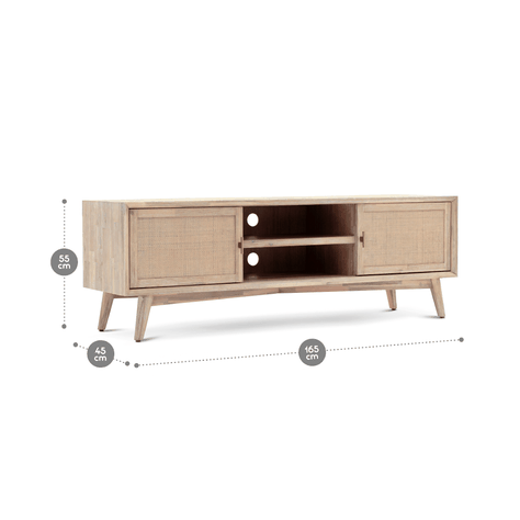 Mesa de Tv Rosen Halsey 165 x 45 cm Natural-1