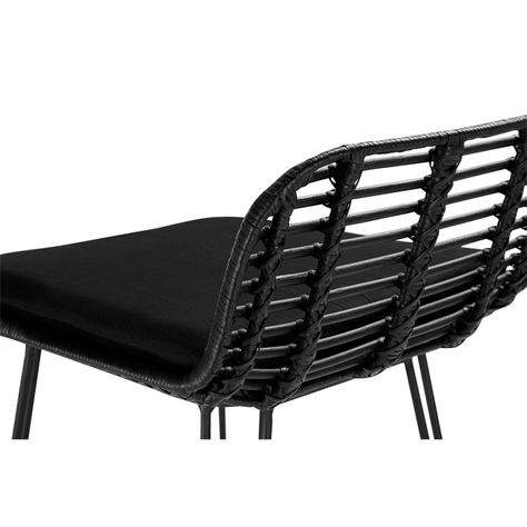 Taburete Rosen Zadar 50x57x97 cm Negro-4