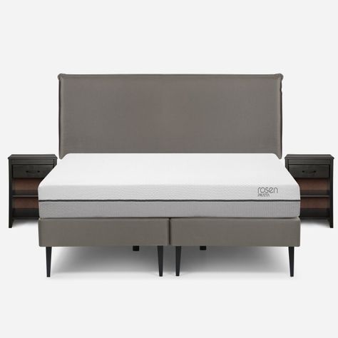 Cama Europea Pratta 2 Plazas BD Pata Acero + Muebles Maurice-0