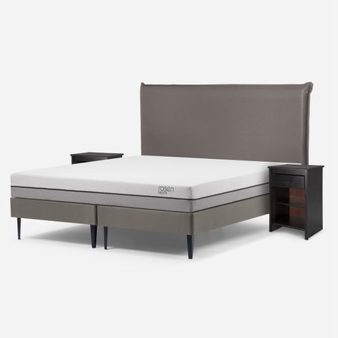 Cama Europea Pratta 2 Plazas BD Pata Acero + Muebles Maurice-1