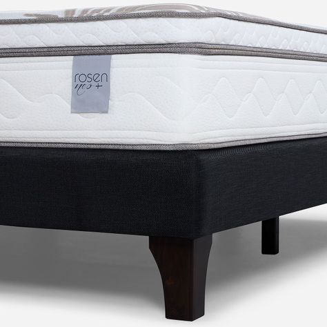 Cama Europea Neo Plus 2 Plazas + Respaldo New Bennet Grafito-4