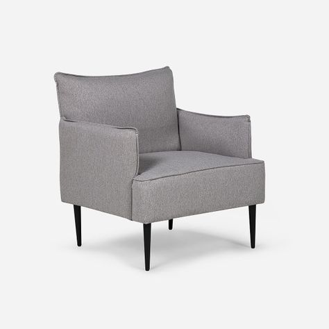 Poltrona Rosen Milton Tela Gris-0