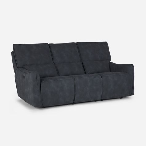 Sofá Reclinable Matt Eléctrico 3 Cuerpos Tela Grafito-1