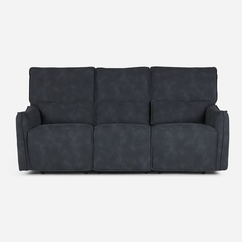 Sofá Reclinable Matt Eléctrico 3 Cuerpos Tela Grafito-3