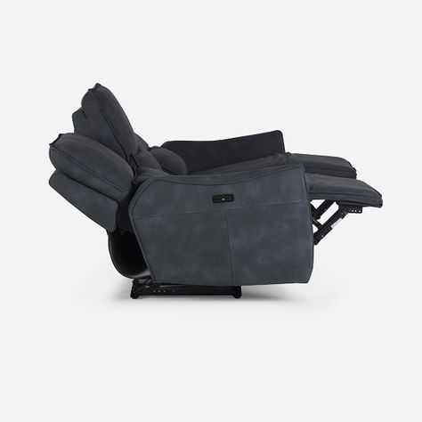 Sofá Reclinable Matt Eléctrico 3 Cuerpos Tela Grafito-5