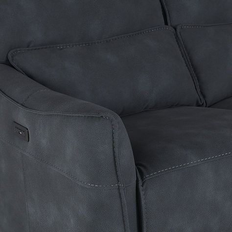 Sofá Reclinable Matt Eléctrico 3 Cuerpos Tela Grafito-6