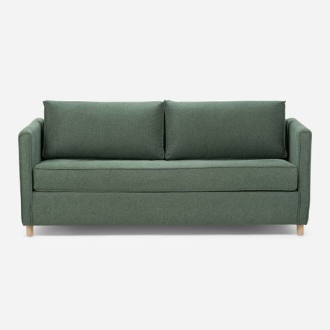 Sofa Cama Rosen Lido 3 Cuerpos Tela Verde-1