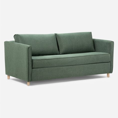 Sofa Cama Rosen Lido 3 Cuerpos Tela Verde-3