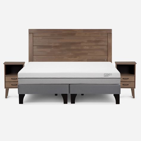 Cama Europea Pratta 2 Plazas Pata Madera BD +Muebles Sicilia-0