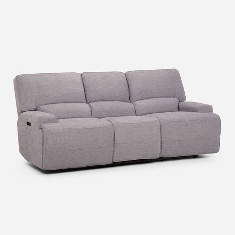 Rosen Sofá Reclinable 3 Cuerpos Eléctrico Jagger Gris-0