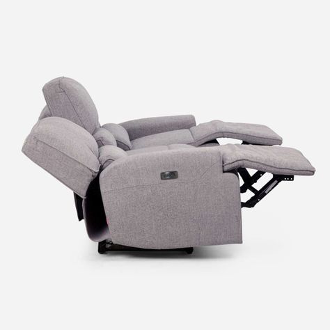 Rosen Sofá Reclinable 3 Cuerpos Eléctrico Jagger Gris-4