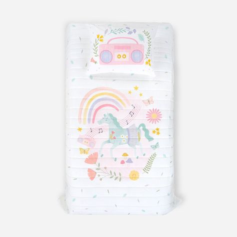 Cubrecama Rosen Kids Algodón Unicornio Folk 1,5 Plazas-0