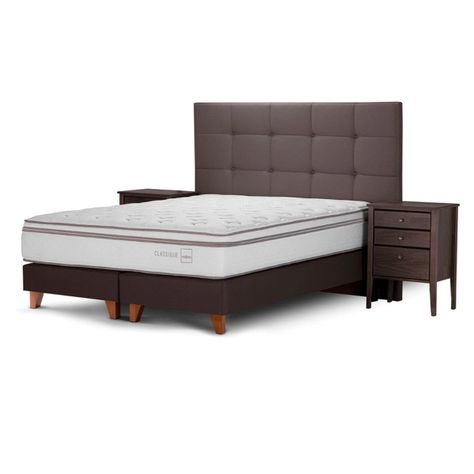 Cama Europea Classique+ King + Muebles Issey Visón-1