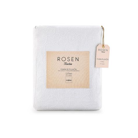 Funda Plumón Rosen Algodón Timeless Isabel 1,5 Plazas Blanco-9