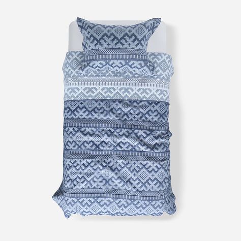 Quilt Jacquard Tribal Denim 1,5 Plazas-0