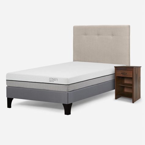 Cama Pratta 1 Plaza + Respaldo New Bennet y Velador Maurice-1
