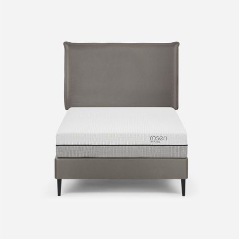 Cama Europea Pratta 1,5 Plazas Pata Acero + Respaldo Maurice-0