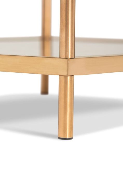 Mesa Lateral Rosen Tribeca 50 x 45 cm Dorado-5