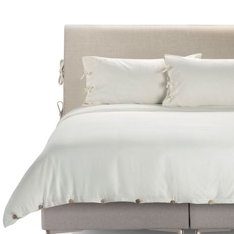 Funda Plumón Rosen Lino-Algodón Pure Liso Blanco 1,5 Plazas-0