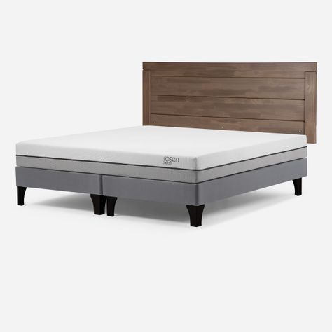 Cama Europea Pratta King Pata Madera BD  + Respaldo Sicilia-2